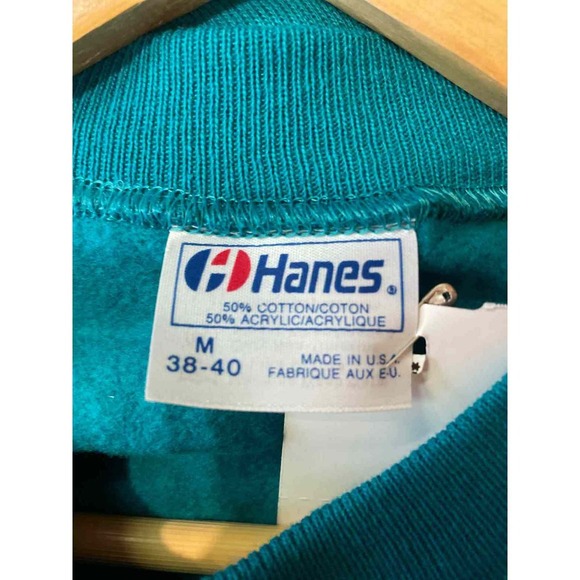 Size Medium Hanes Green Women's Sweater & Sweatshirt - Picture 3 of 3